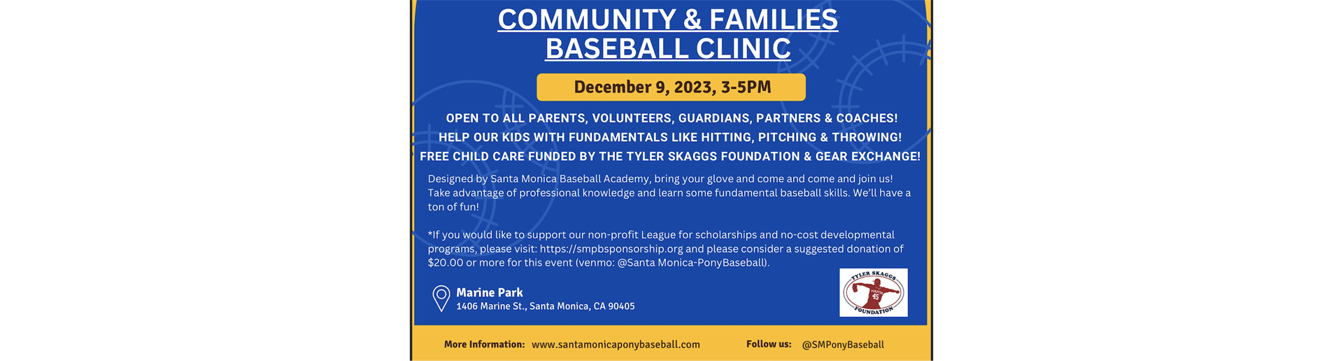 Community & Families Baseball Clinic