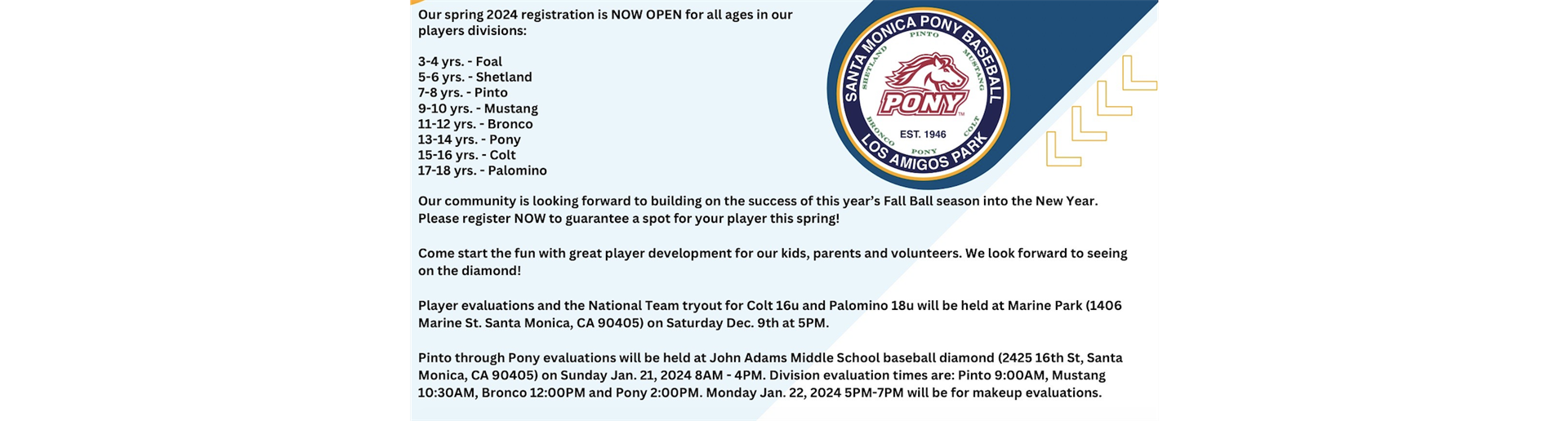 Spring Registration Now Open!
